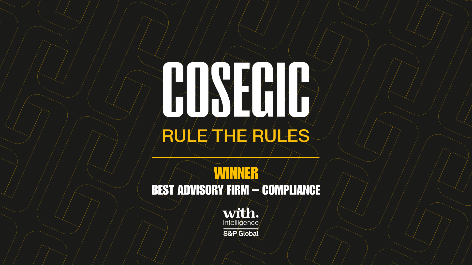 Cosegic Named Best Advisory Firm – Compliance at the With Intelligence European Services Awards 2026.